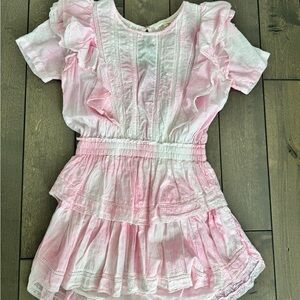 LoveShackFancy Natasha Dress Pink Size XS
